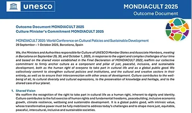 UNESCO Declares its Ambition to include Culture as a Stand alone Goal